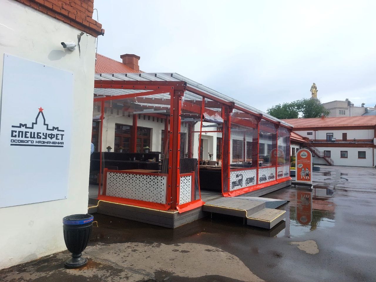 ПВХ шторы для летней террасы кафе в Вейделевке